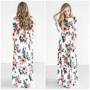 Authentic Jessakae Classic floral dress in mauve